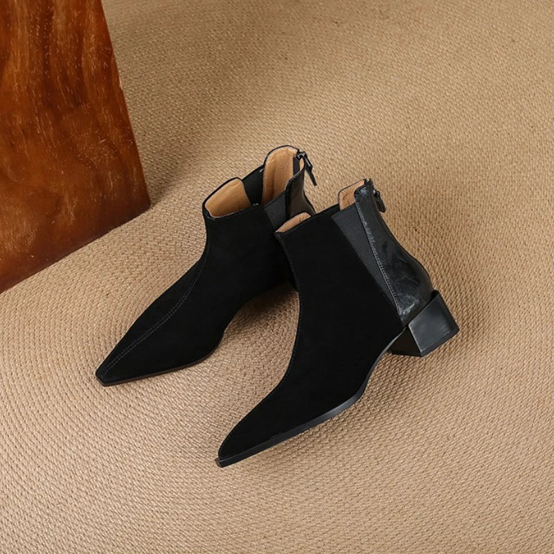 "Elegant Winter Heel Ankle Boots