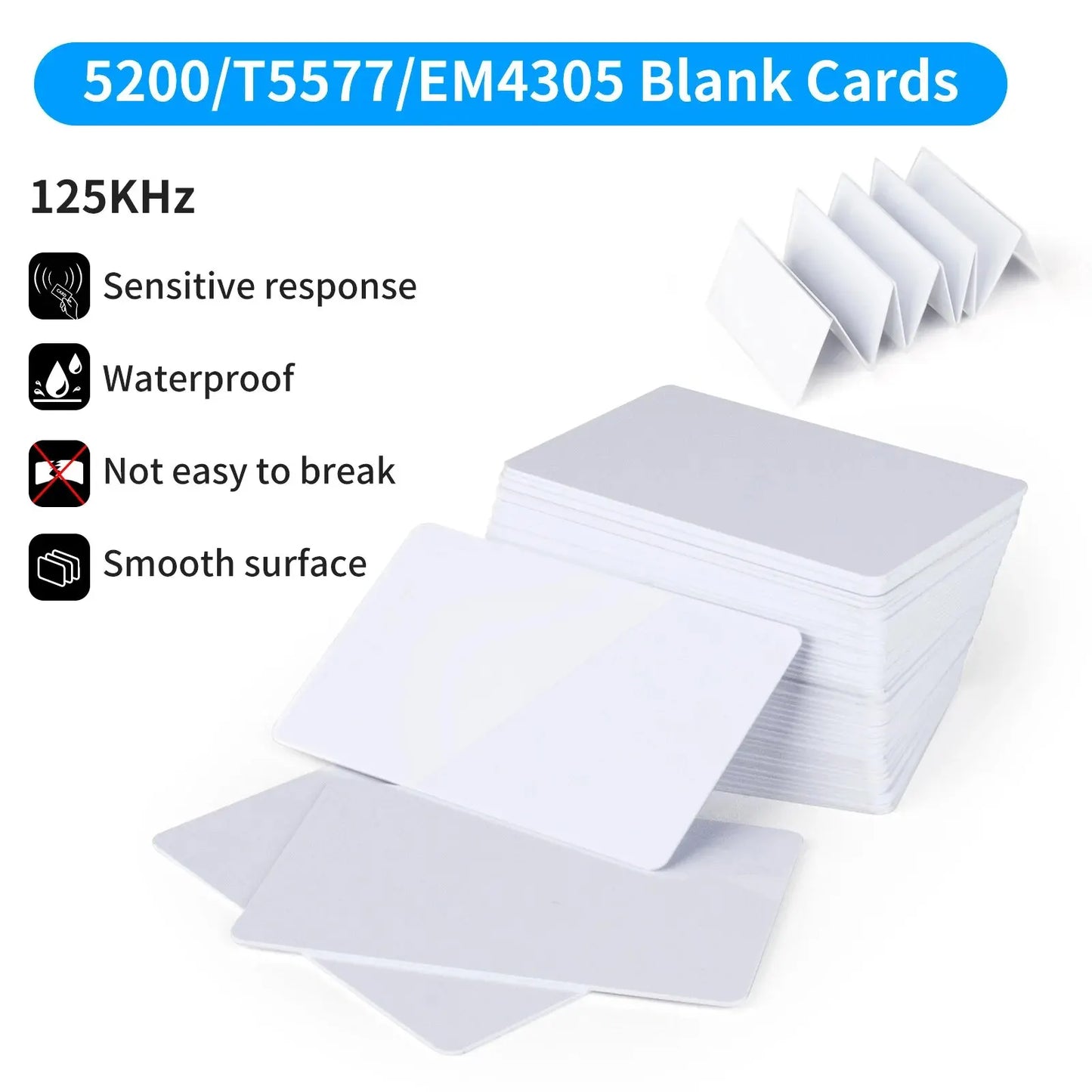 Rewritable RFID Smart Key Cards – 125KHz T5577/EM4305 Clone Cards
