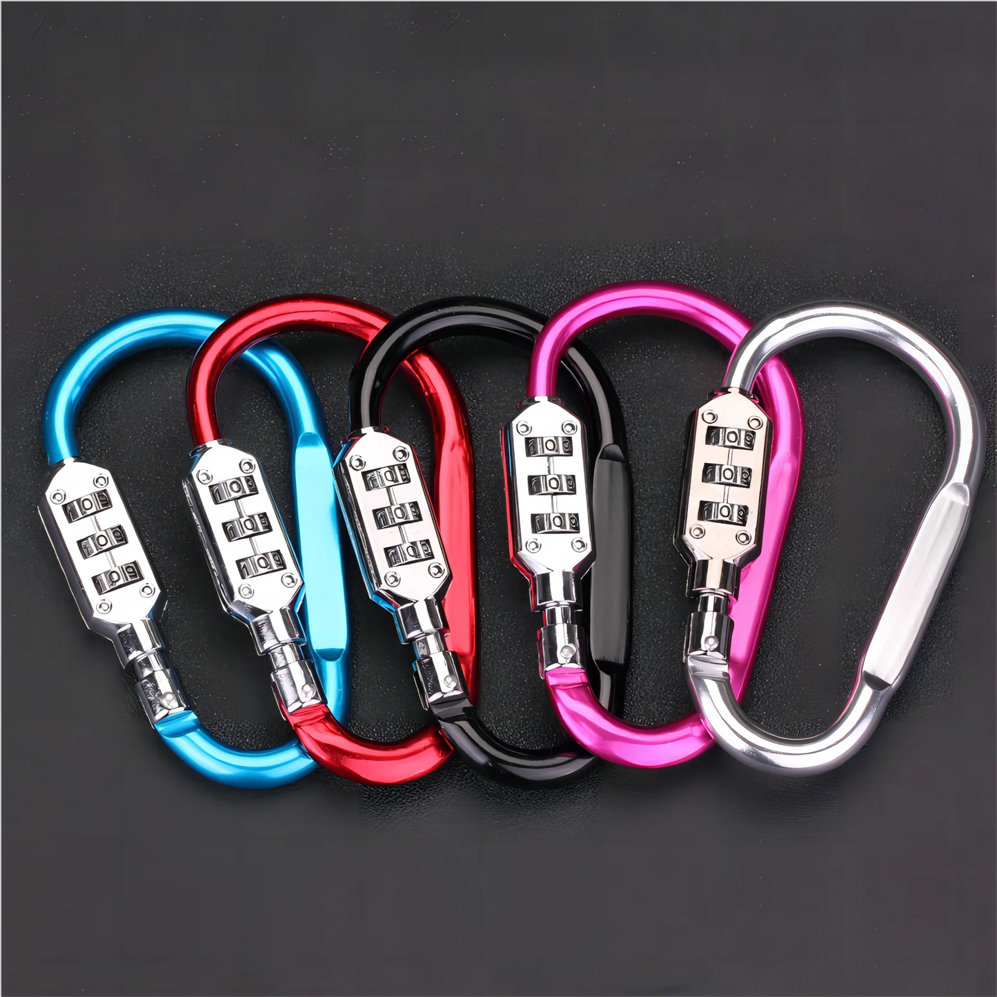 Aluminum Alloy D-Type Backpack Lock | Waterproof & Anti-Theft Combination Padlock | Helmet & Basket Buckle Hook