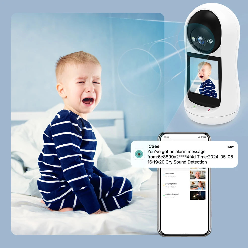 BESDER Baby Care 3MP PTZ Camera with IPS Display & Night Vision