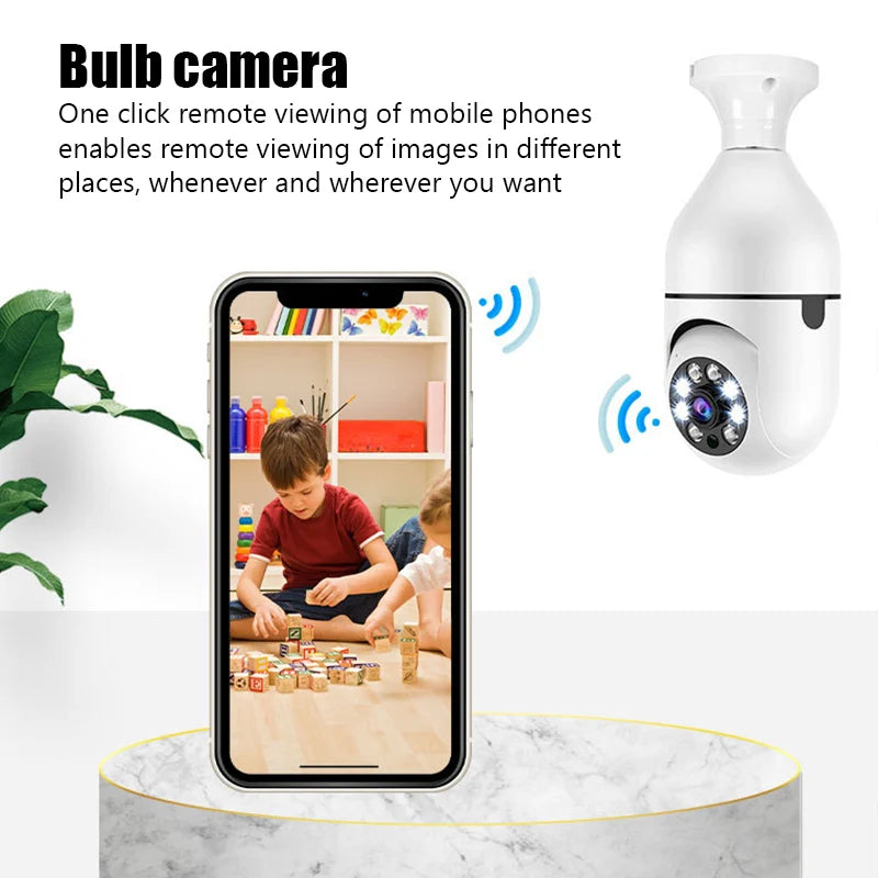 WiFi Surveillance Camera with 4X Digital Zoom, AI Human Detection, Full Color Night Vision, Wireless Indoor IP Camera for Smart Home CCTV