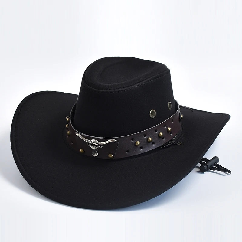 Unisex Casual Polyester Cowboy Hat for All Seasons – Travel and Outdoor Accessory