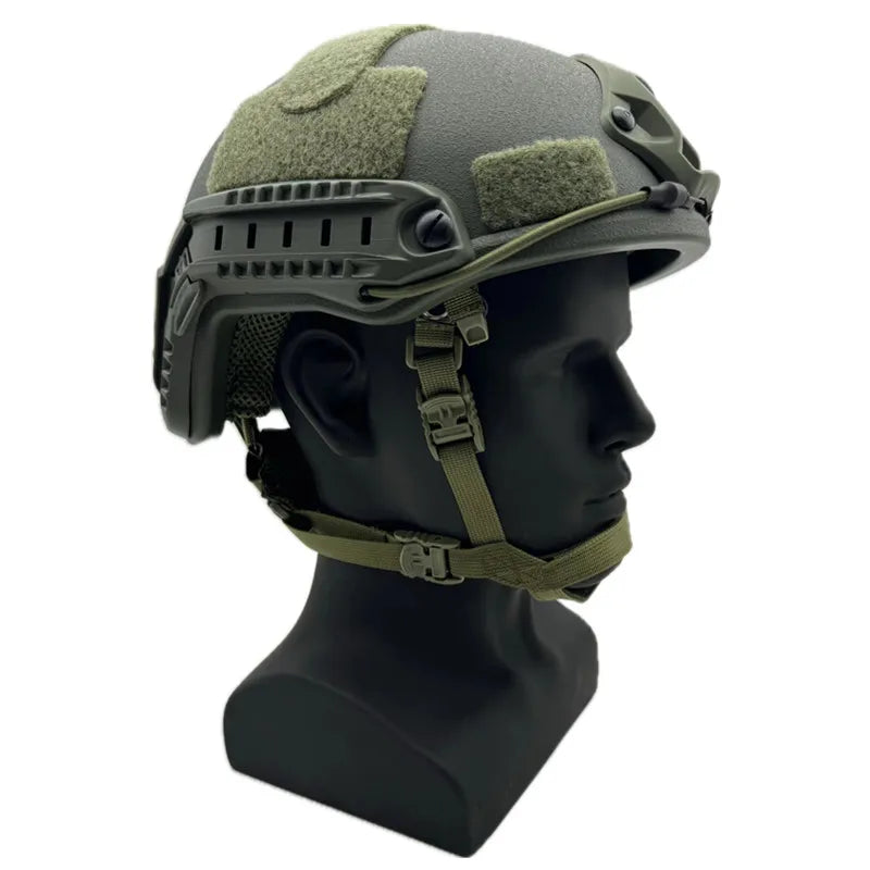 High-Cut Tactical Ballistic Helmet NIJ IIIA Kevlar Helmet with FAST Wendy’s Suspension Pad