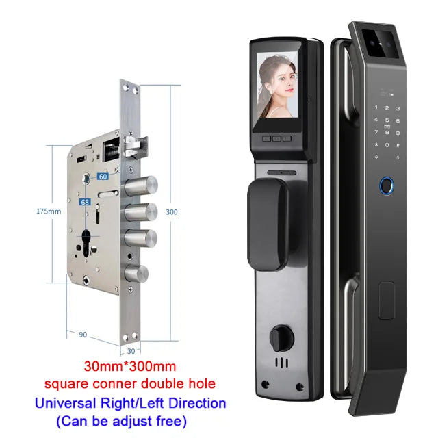 3D Face Recognition Digital Door Lock | Camera, Fingerprint & Password Unlock | Keyless Electronic Lock