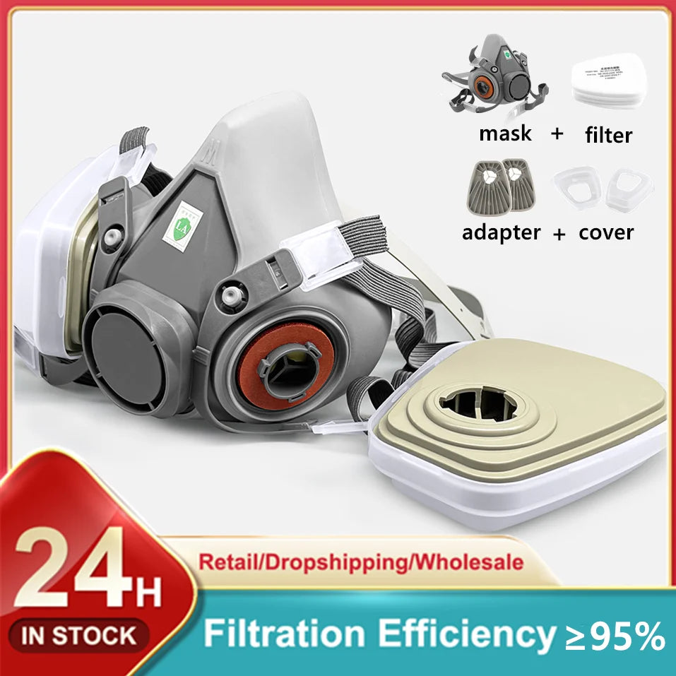 Face Gas Mask with 5N11 Particle Filters 6200