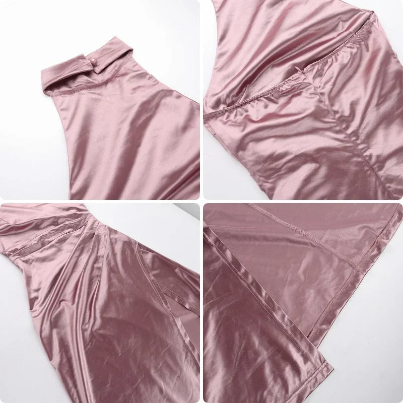 Women’s Halter Ruched Evening Dress