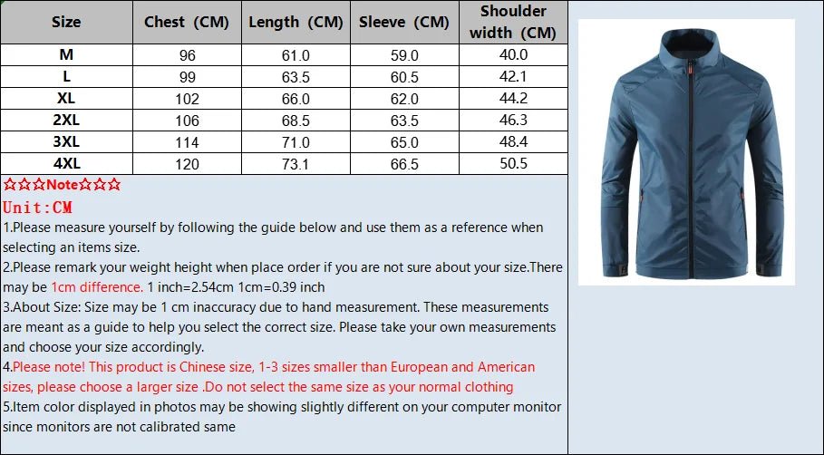 Men’s Waterproof UV Protection Jacket