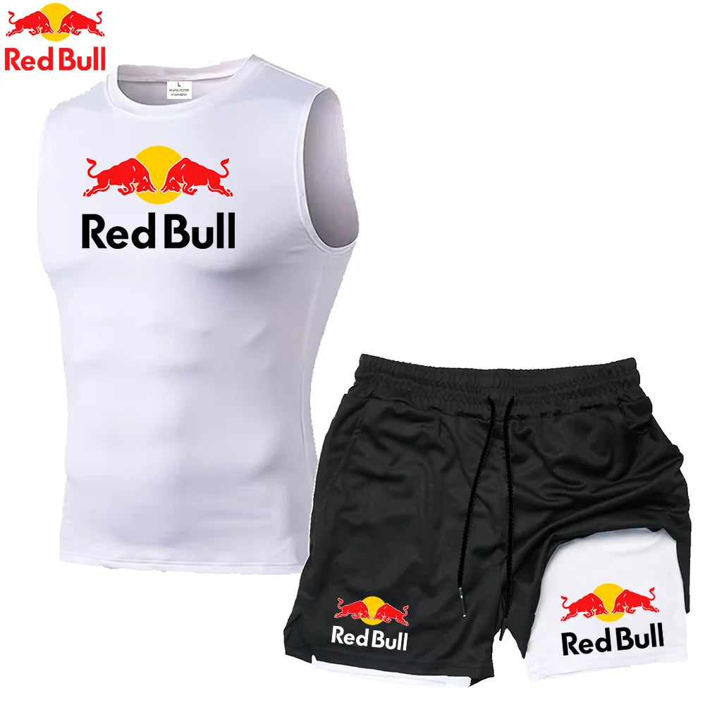 RedBull 2-in-1 Men’s Quick-Dry Gym Set — Shorts & Tank Top