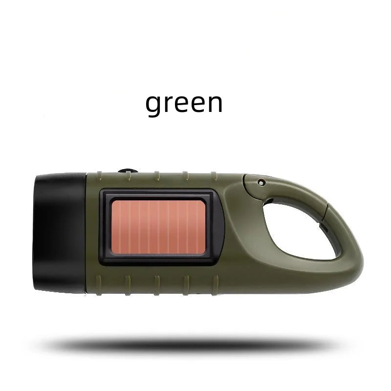 SolarCrank LED Flashlight – Hand Crank & Solar Powered Rechargeable Survival Torch for Outdoor Activities