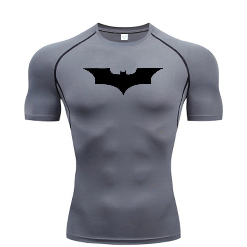 Men’s Bat Print Compression T-Shirt