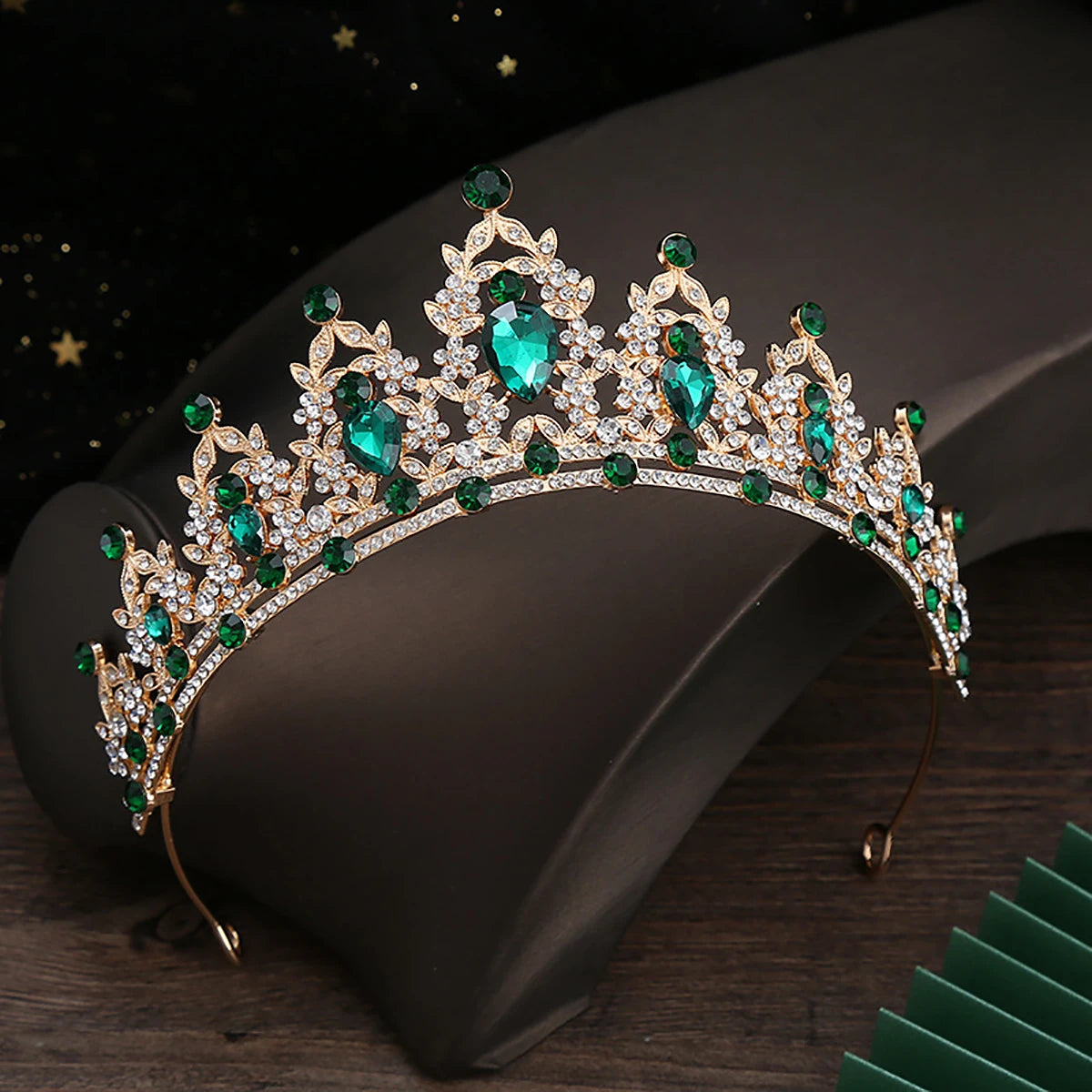 Crystal Bridal Tiara – Silver Wedding Crown Headpiece for Veil & Hair Accessories