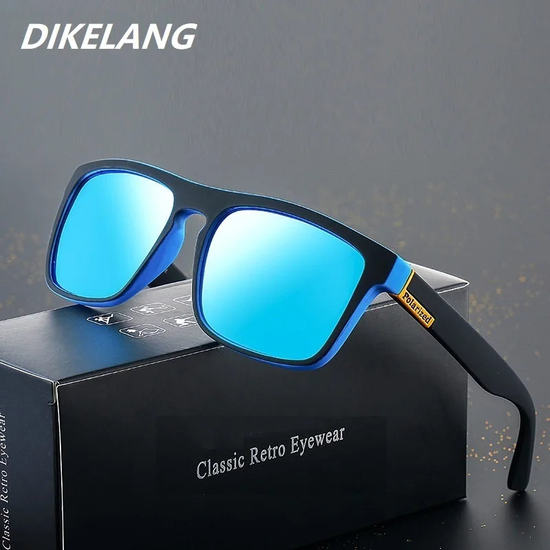 Retro Square Polarized Sunglasses for Men & Women – Luxury UV400 Driving & Fishing Eyewear