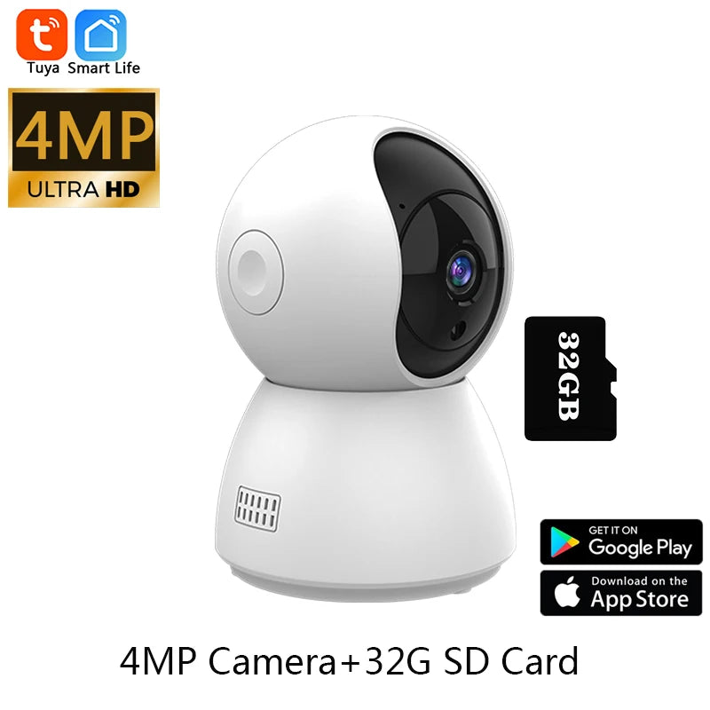 Smart Home 4MP Mini WiFi Camera with Auto Tracking