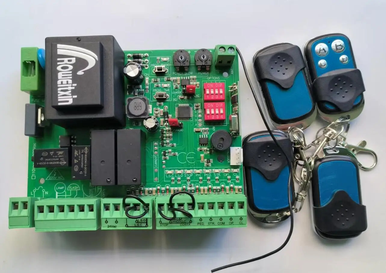 Universal Gate Motor Controller – 220V AC Circuit Board for Sliding Gate Opener (433.92MHz)
