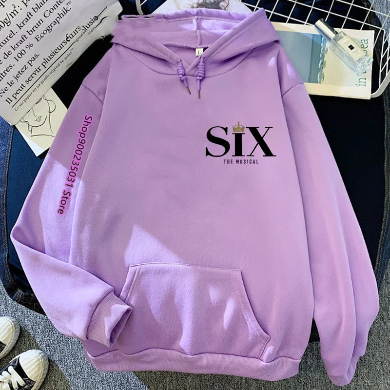 Six The Musical Letter Print Sweatshirt - 2023 Women's Pullover