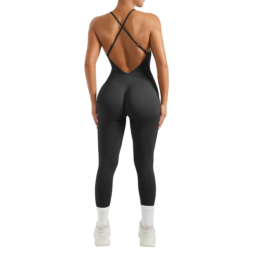 Sexy Backless Sleeveless Jumpsuit – Women's Summer Bodycon Romper for Casual & Streetwear Fashion