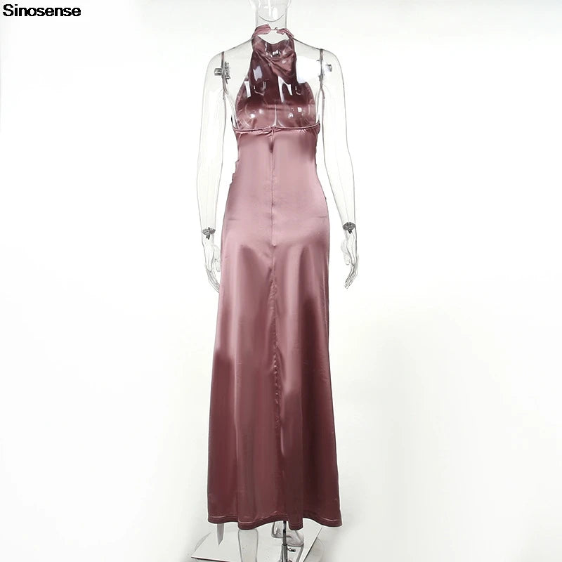 Women’s Halter Ruched Evening Dress