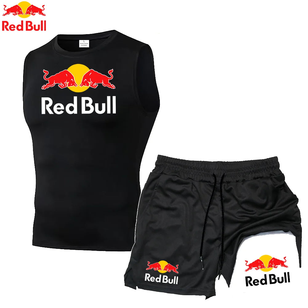 RedBull 2-in-1 Men’s Quick-Dry Gym Set — Shorts & Tank Top