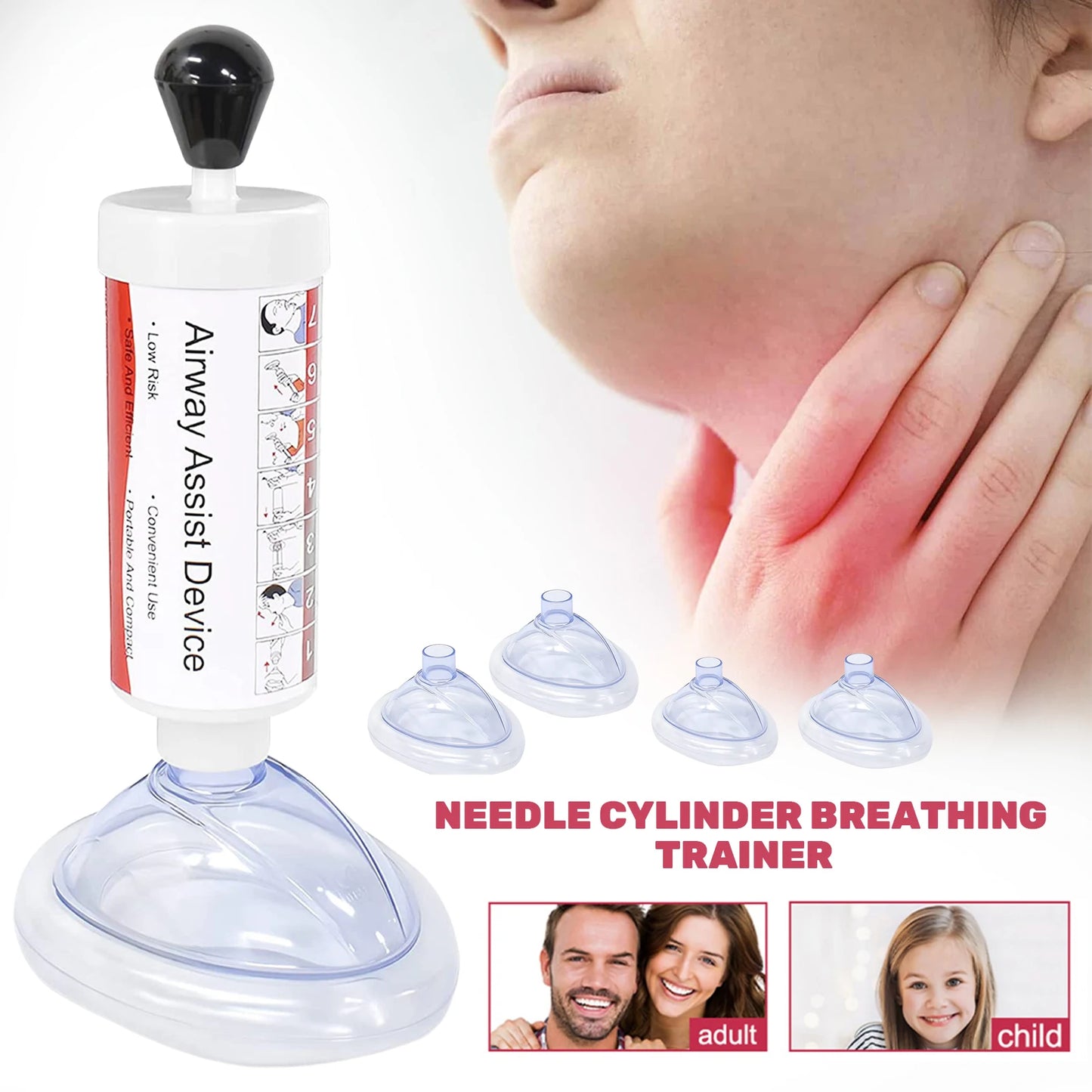 Portable Airway Anti-Choking Assist Device - Life-Saving Suction Tool for Kids and Adults