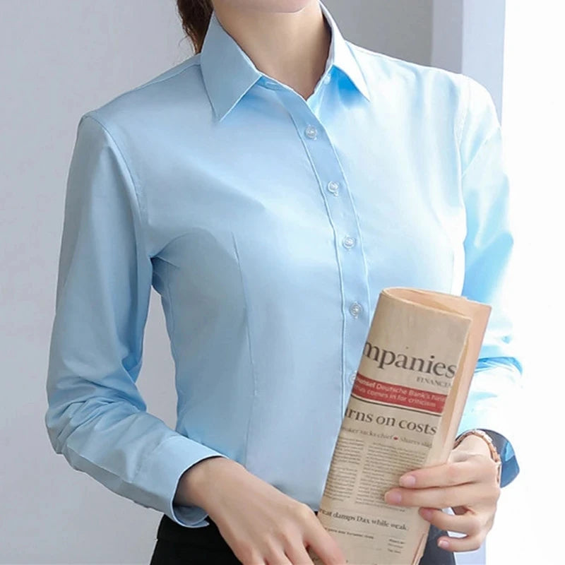 Elegant Long-Sleeve Button Blouse