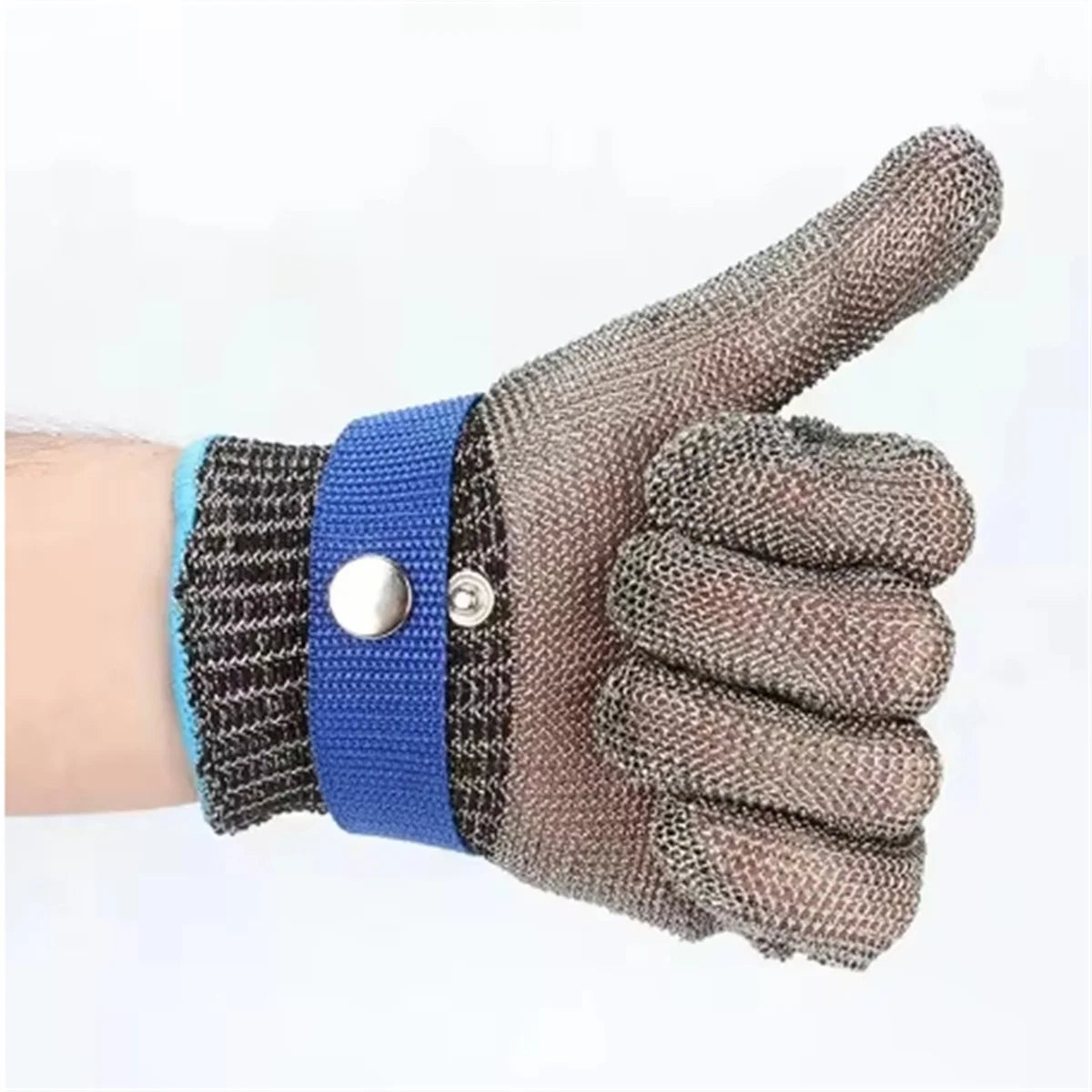 Stainless Steel Cut-Resistant Gloves – Anti-Cut Safety Hand Protection for Butchers and Knife Work