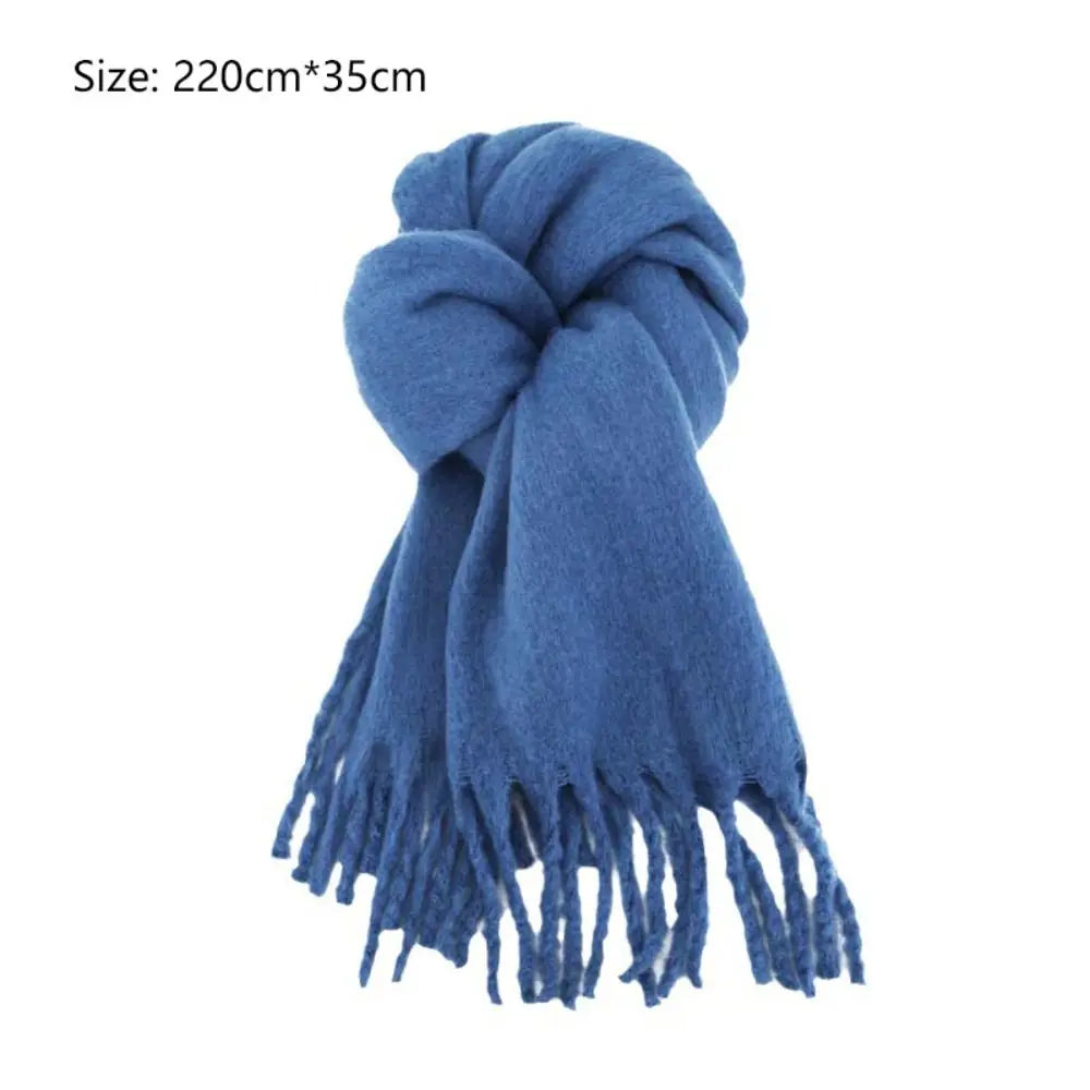 Winter Cashmere Wrap Scarf – Soft, Warm, and Stylish Tassel Shawl