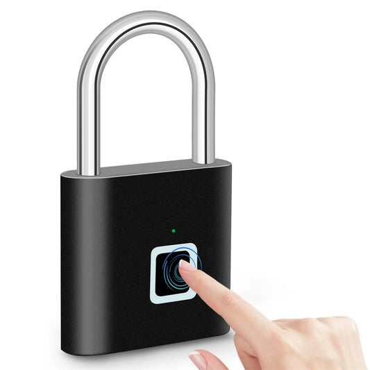 Keyless USB Charging Fingerprint Smart Padlock | Waterproof Anti-Theft | 0.2sec Unlock | Zinc Alloy Door Lock