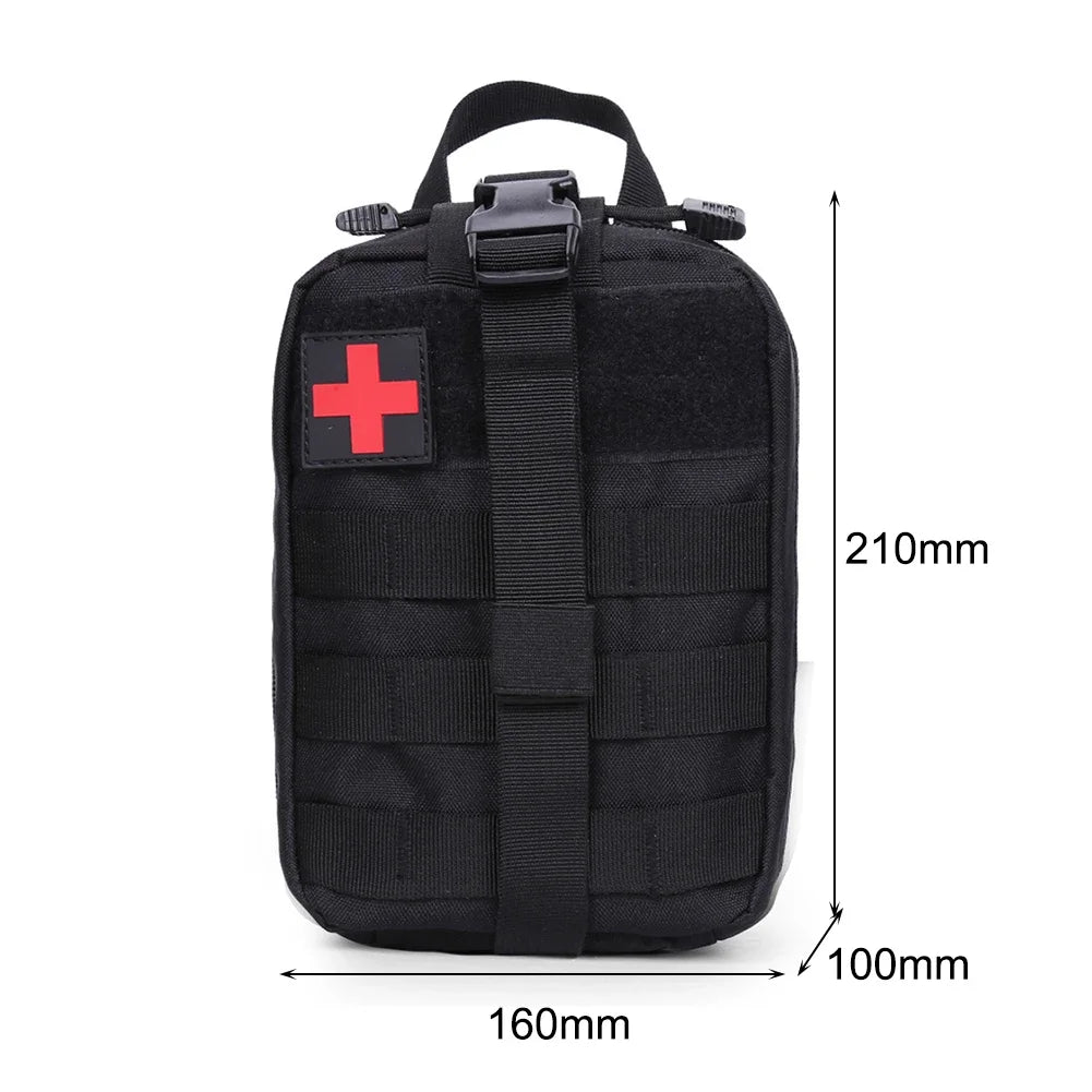 First Aid Kit Tactical Medical EDC Pouch – Outdoor Camping Survival Kit, 1000D Nylon Waist Pack
