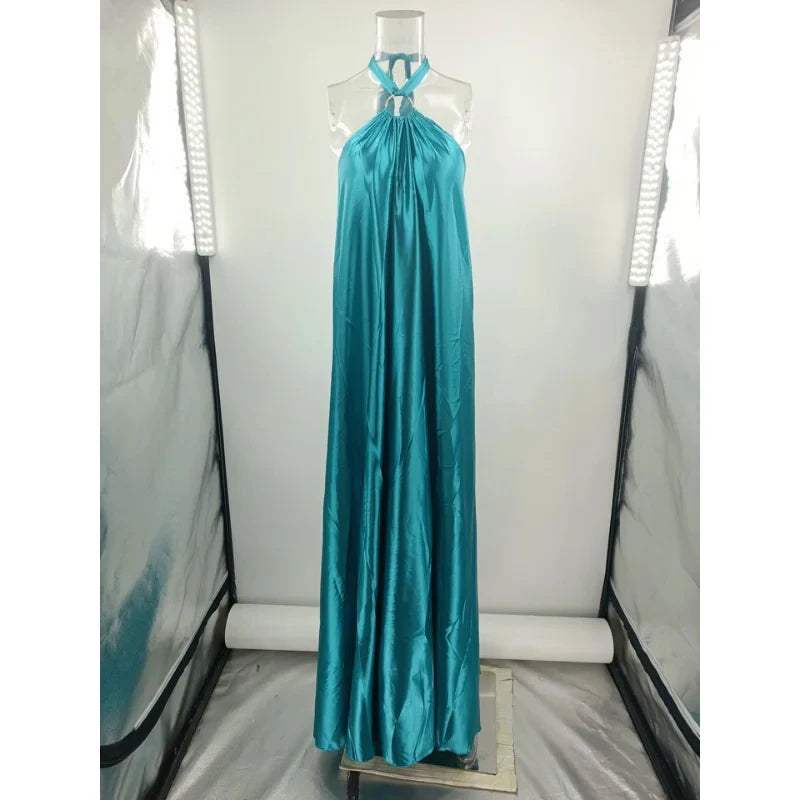 Women’s Backless A-Line Long Dress