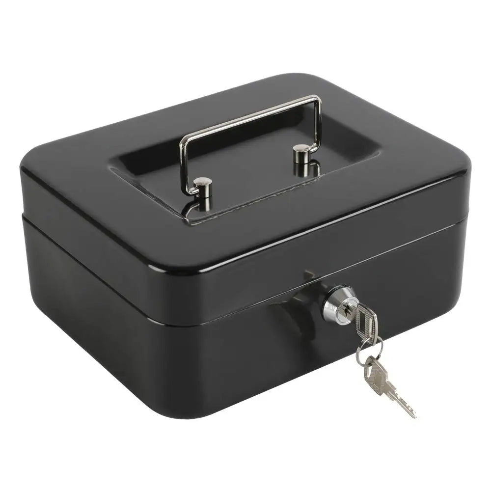 Portable Mini Key Safe – Lockable Steel Piggy Bank for Cash & Coin Storage