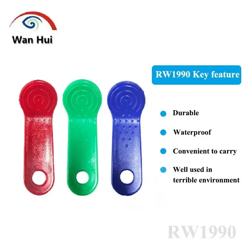 RW1990 RFID Key Tags – Rewritable iButton TM Touch Memory Cards for Dallas Access Control (5pcs)