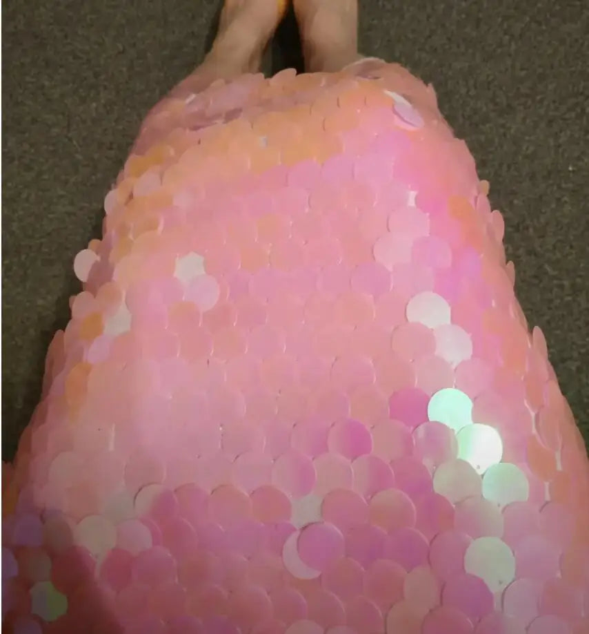 Colorful Beaded Sequin Boho Party Dress