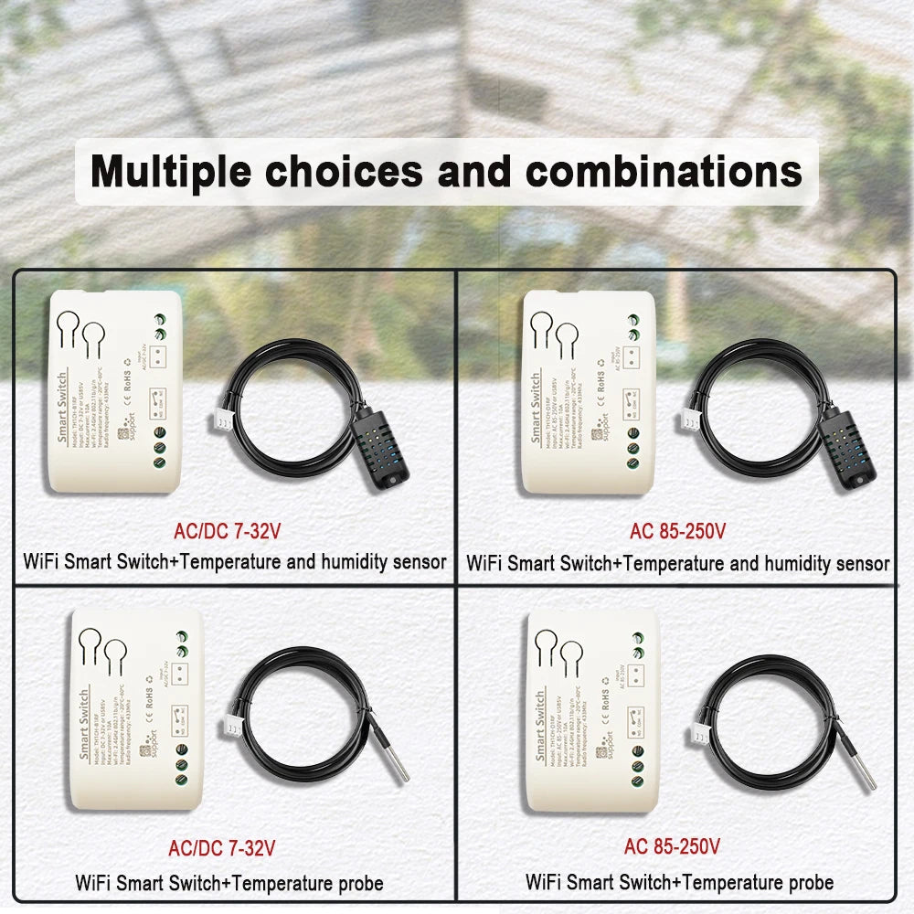 Smart WiFi Temperature & Humidity Controller 10A 2000W with Alexa & Google Home Compatibility