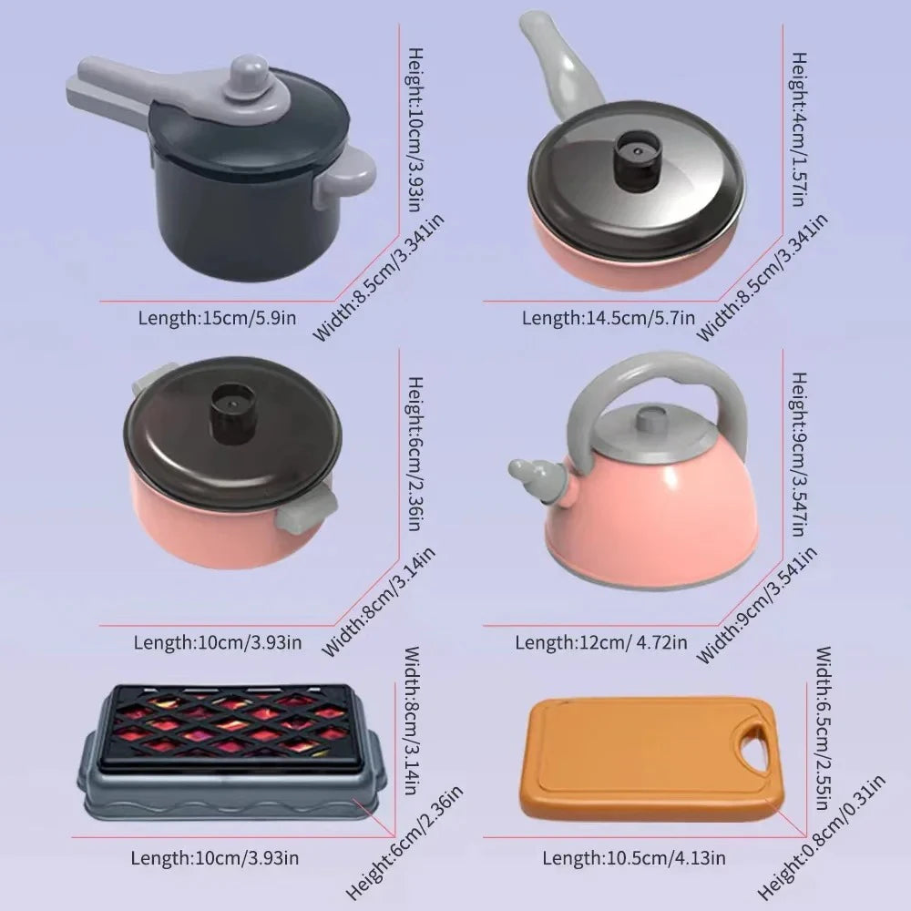 Deluxe Kitchen Play Set for Kids – 92/69/59 PCS with Pretend Food, Pots & Cooking Accessories – Perfect Gift for Toddlers