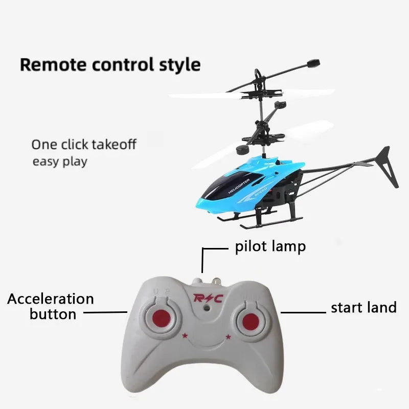 SkyRider Mini RC Drone - Rechargeable & Fall-Resistant Helicopter