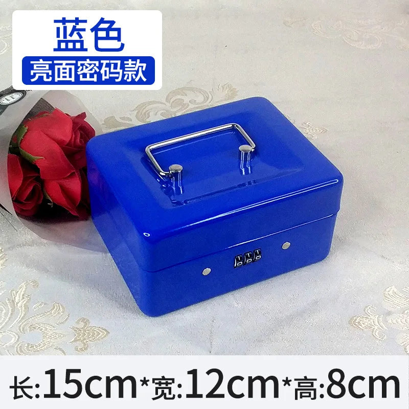 Portable Mini Key Safe – Lockable Steel Piggy Bank for Cash & Coin Storage