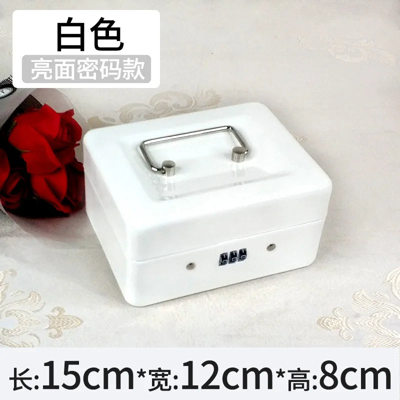 Portable Mini Key Safe – Lockable Steel Piggy Bank for Cash & Coin Storage