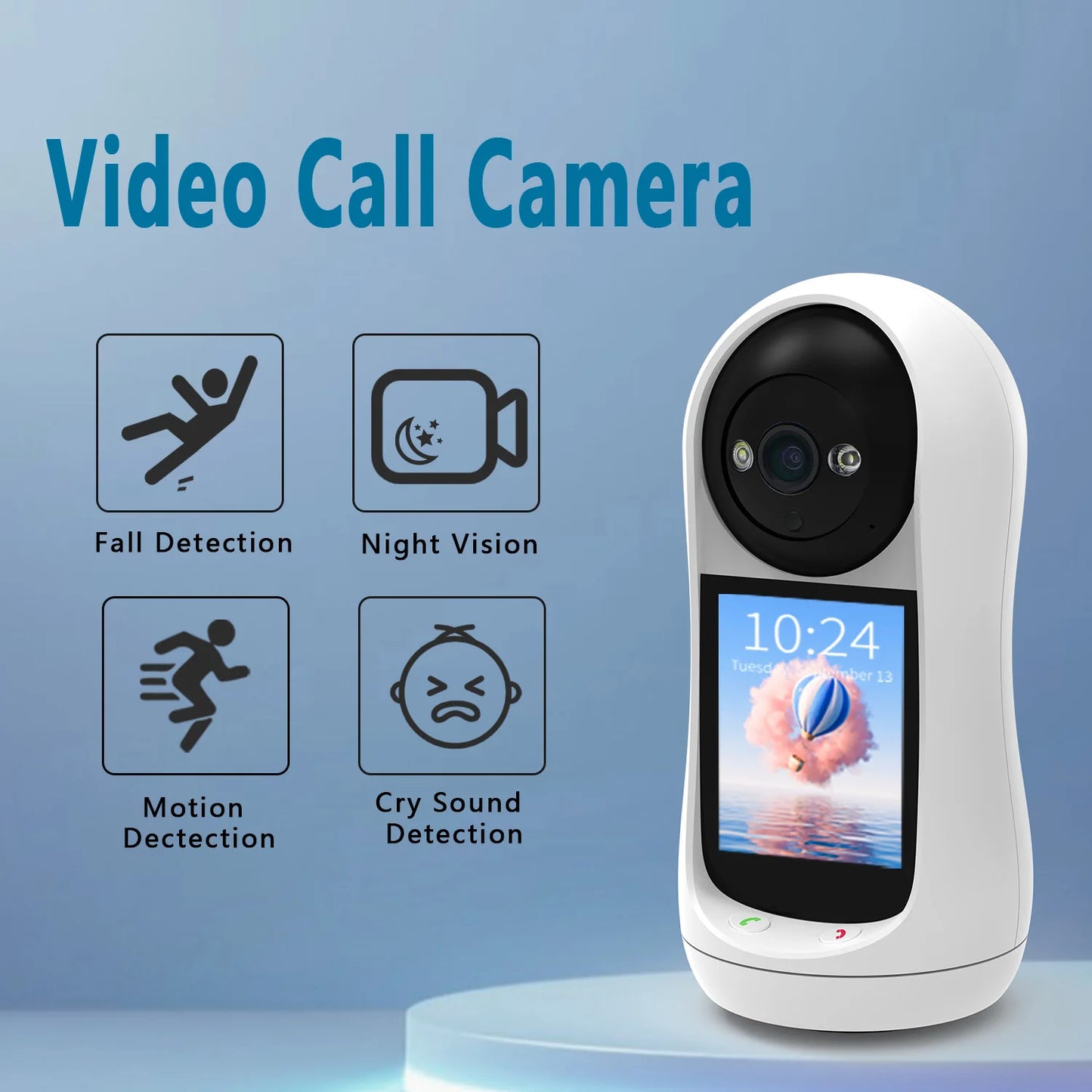 BESDER Baby Care 3MP PTZ Camera with IPS Display & Night Vision