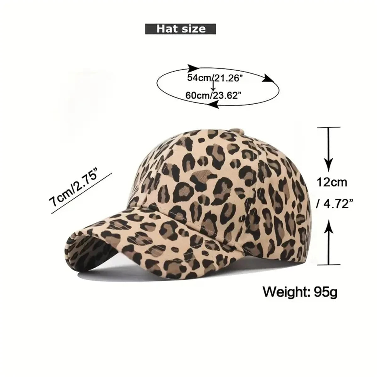 Fashionable Leopard Print Snapback Cap
