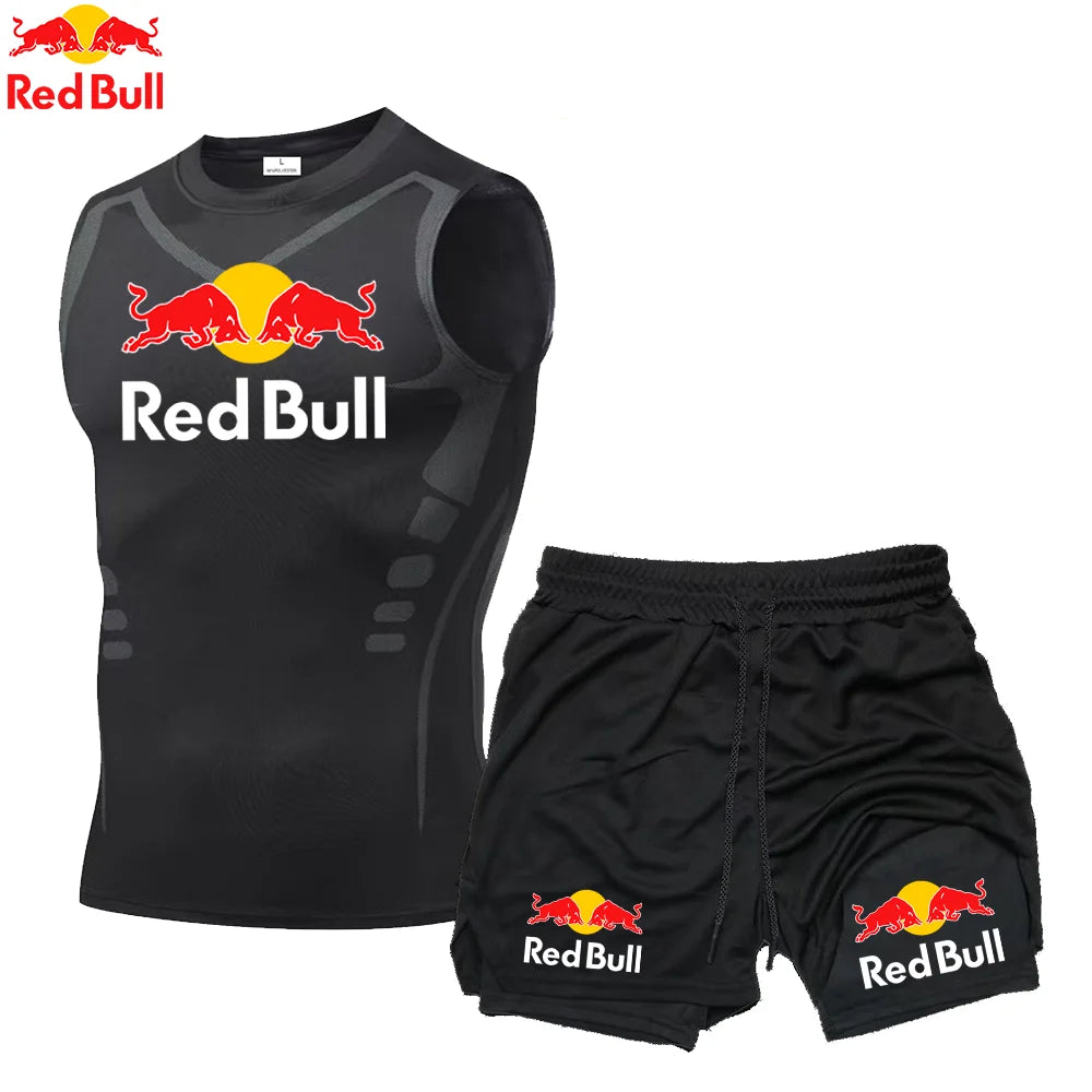RedBull 2-in-1 Men’s Quick-Dry Gym Set — Shorts & Tank Top
