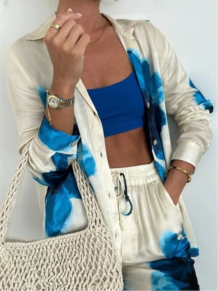 Women’s Vintage Satin Pantsuit