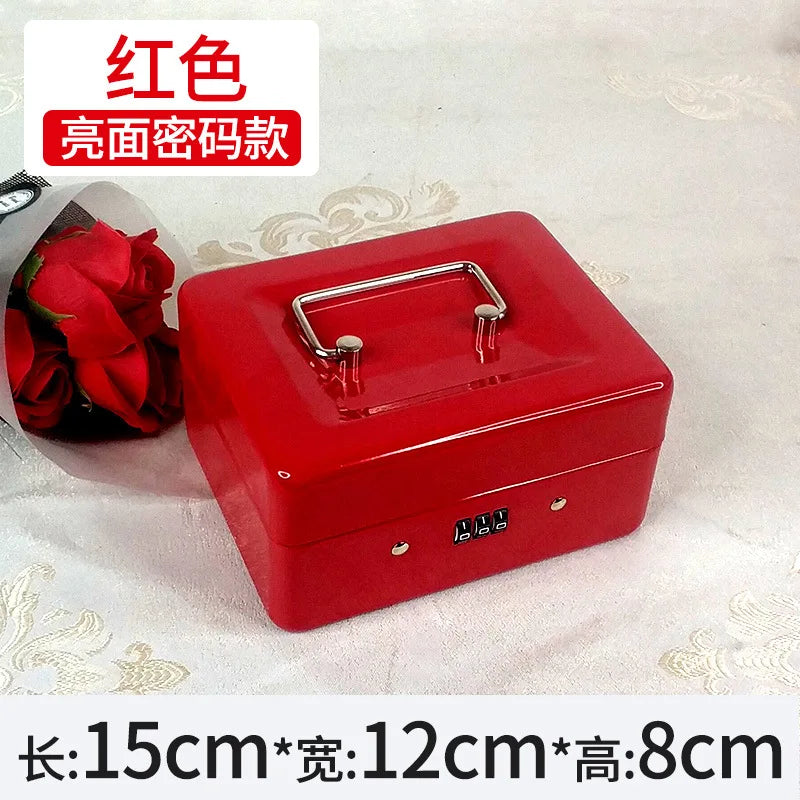 Portable Mini Key Safe – Lockable Steel Piggy Bank for Cash & Coin Storage