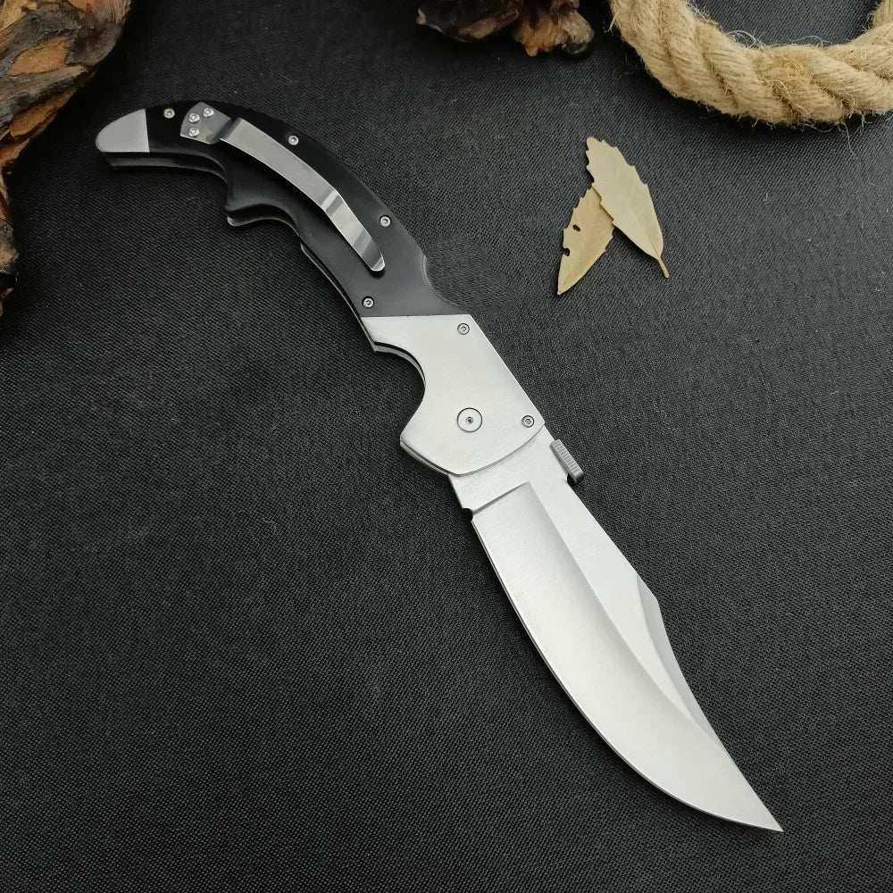 EdgeMaster CD 62NCX Multi-Purpose Folding Knife – 8Cr13Mov Blade with G10 Handle for Camping, BBQ & Kitchen Use