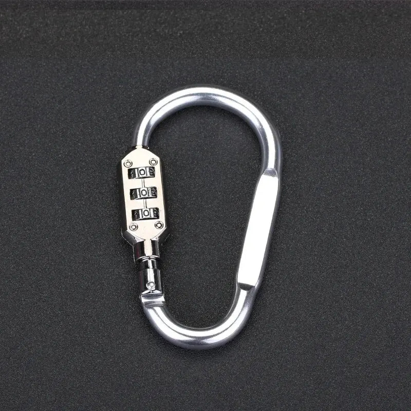 Aluminum Alloy D-Type Backpack Lock | Waterproof & Anti-Theft Combination Padlock | Helmet & Basket Buckle Hook