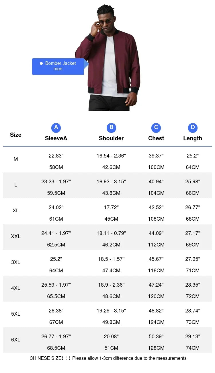 Men’s Lightweight Bomber Jacket