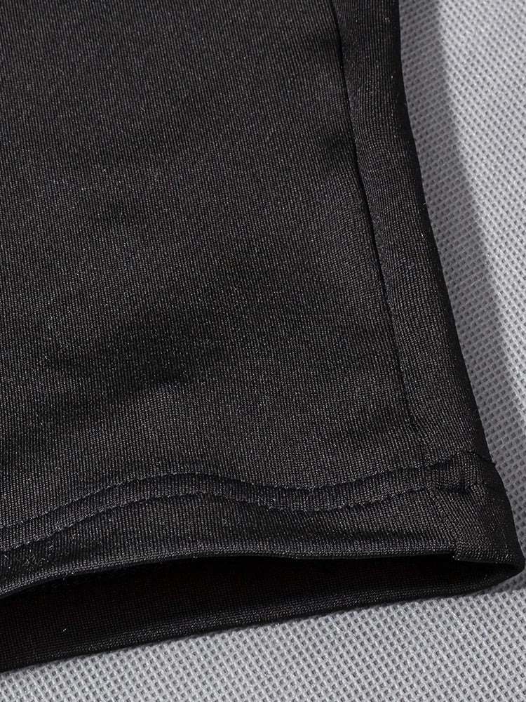 Solid Bodycon Romper – Short Sleeve, Skinny Fit