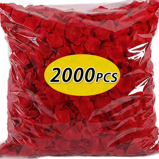 Artificial Silk Rose Petals – Colorful Fake Petals for Wedding, Valentine's Day, and Party Decoration 2000pcs