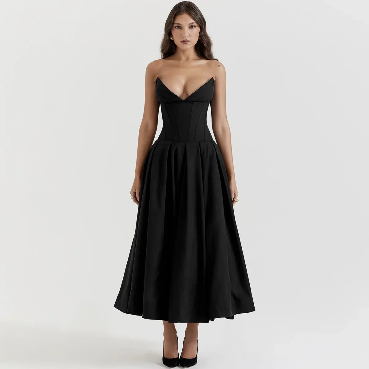 Women’s V-Neck Backless Evening Dress