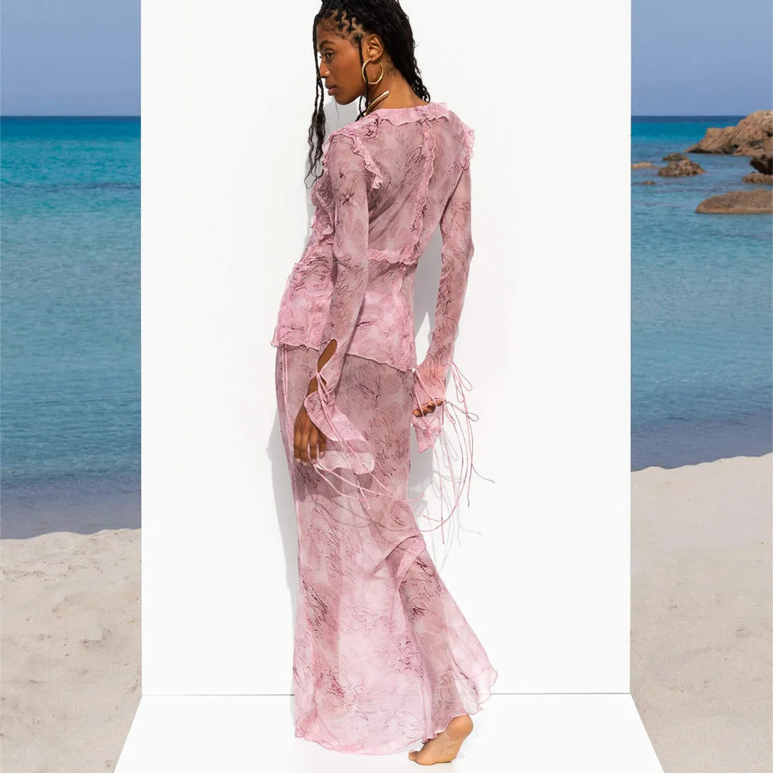 BloomLuxe Floral Skirt Set