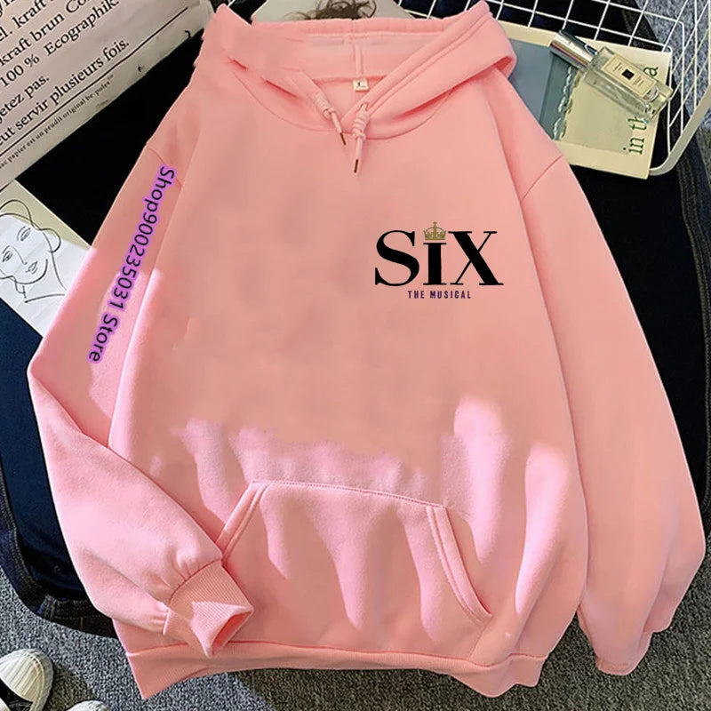 Six The Musical Letter Print Sweatshirt - 2023 Women's Pullover